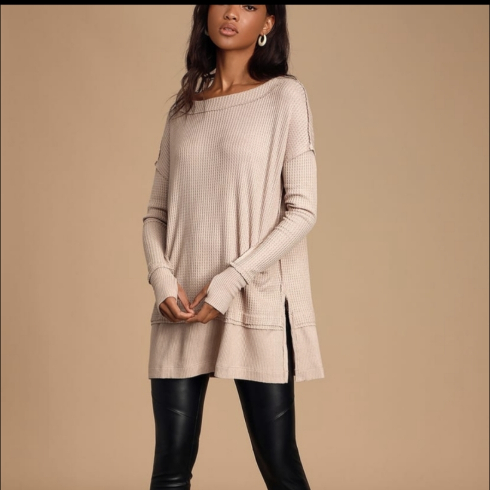 NWT Free People North Shore Thermal Tunic Top Small